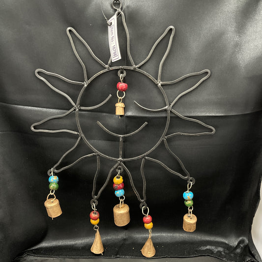 Sun Windchime w/Beads 18"L