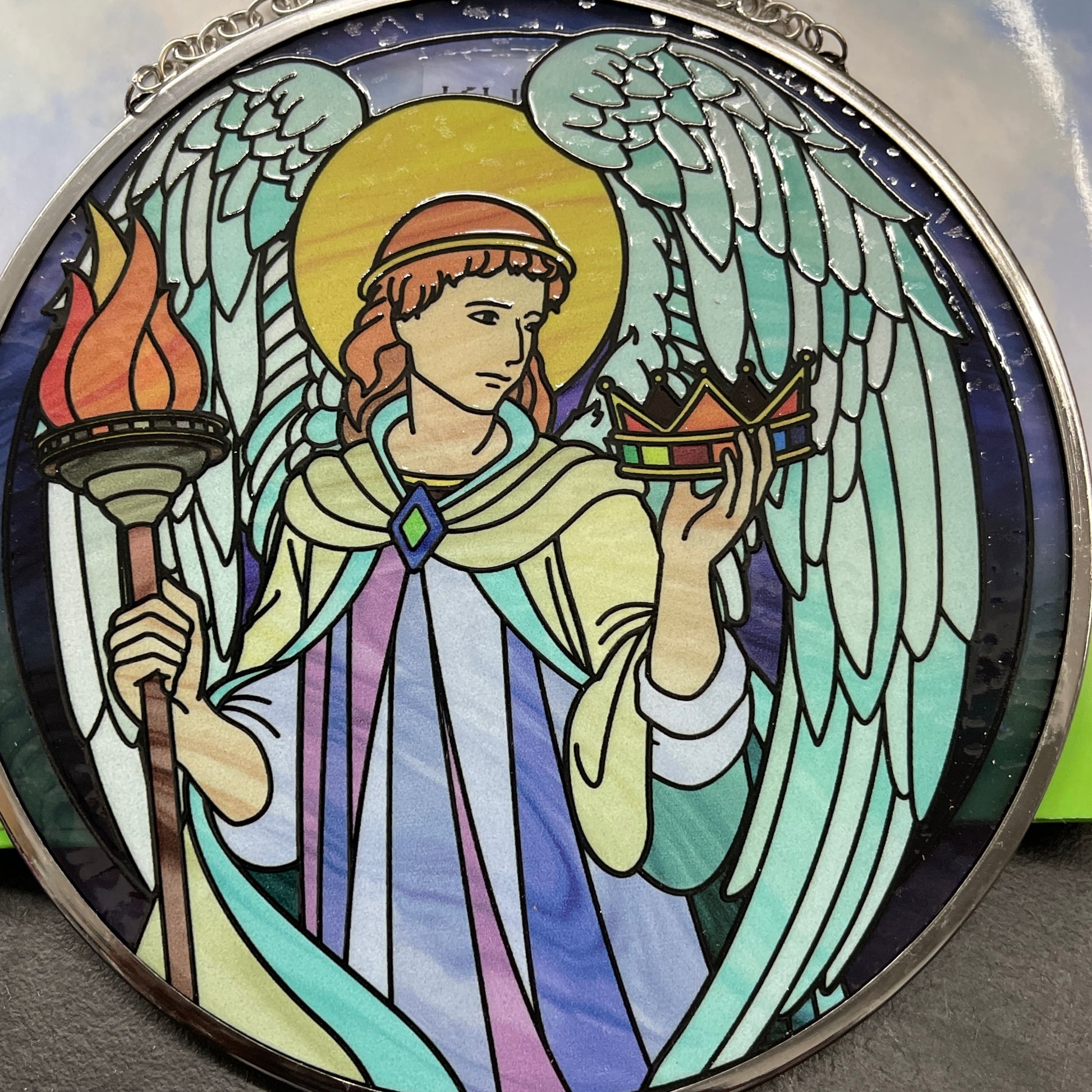 Glass Suncatcher Archangel 6”