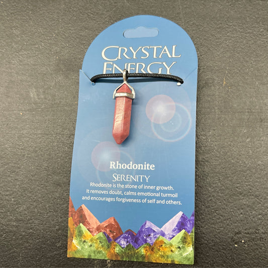 Crystal Energy Pendant: Rhodonite (Serenity)