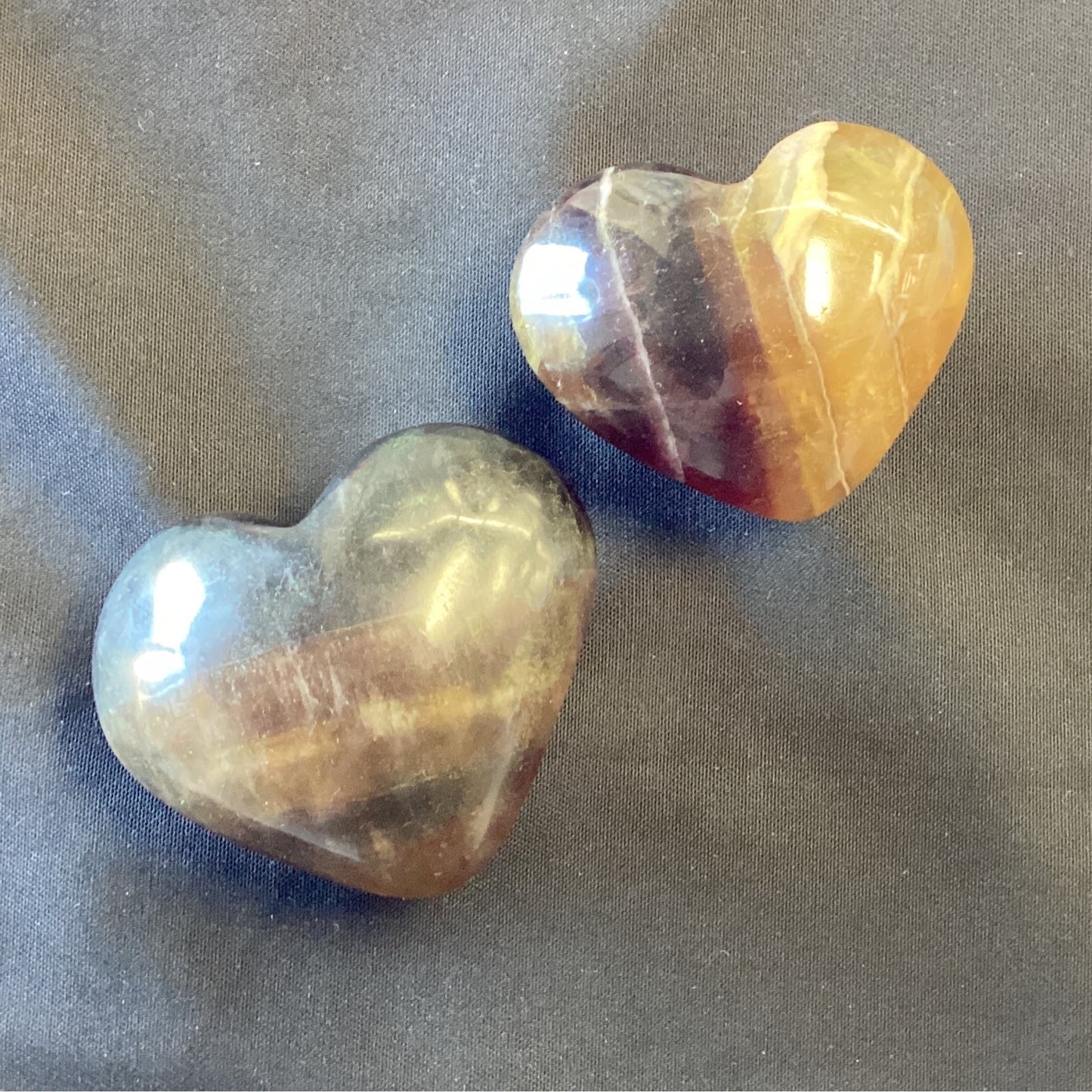 Yellow Fluorite Heart