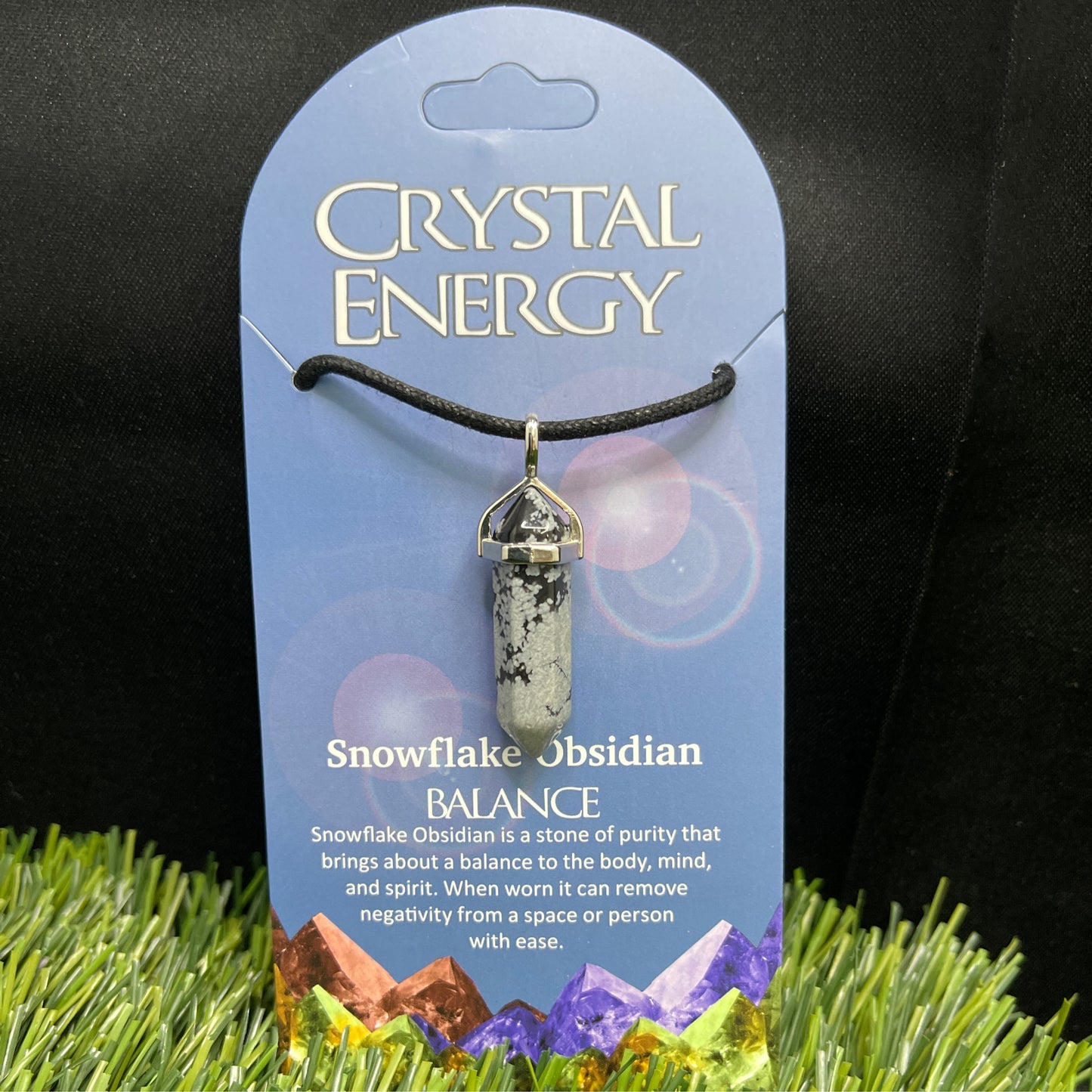 Crystal Energy Pendant- Snowflake Obsidian