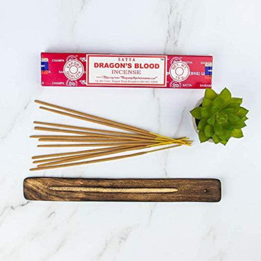 Satya Nag Champa Dragon's Blood Incense Sticks Agarbatti 180 grams Box | 12 Packs of 15 grams Each in a Box | quality