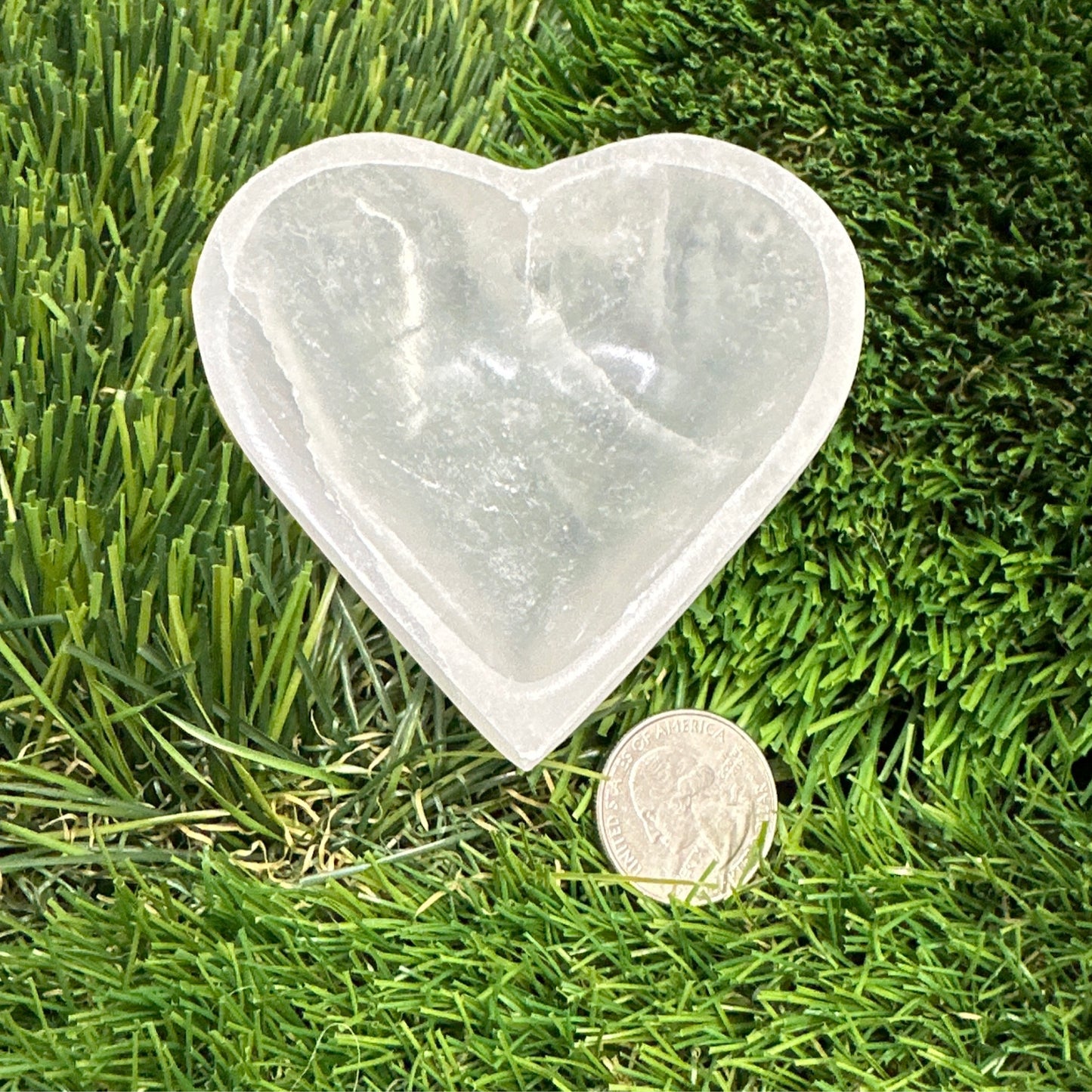 Selenite Heart Bowl Sm