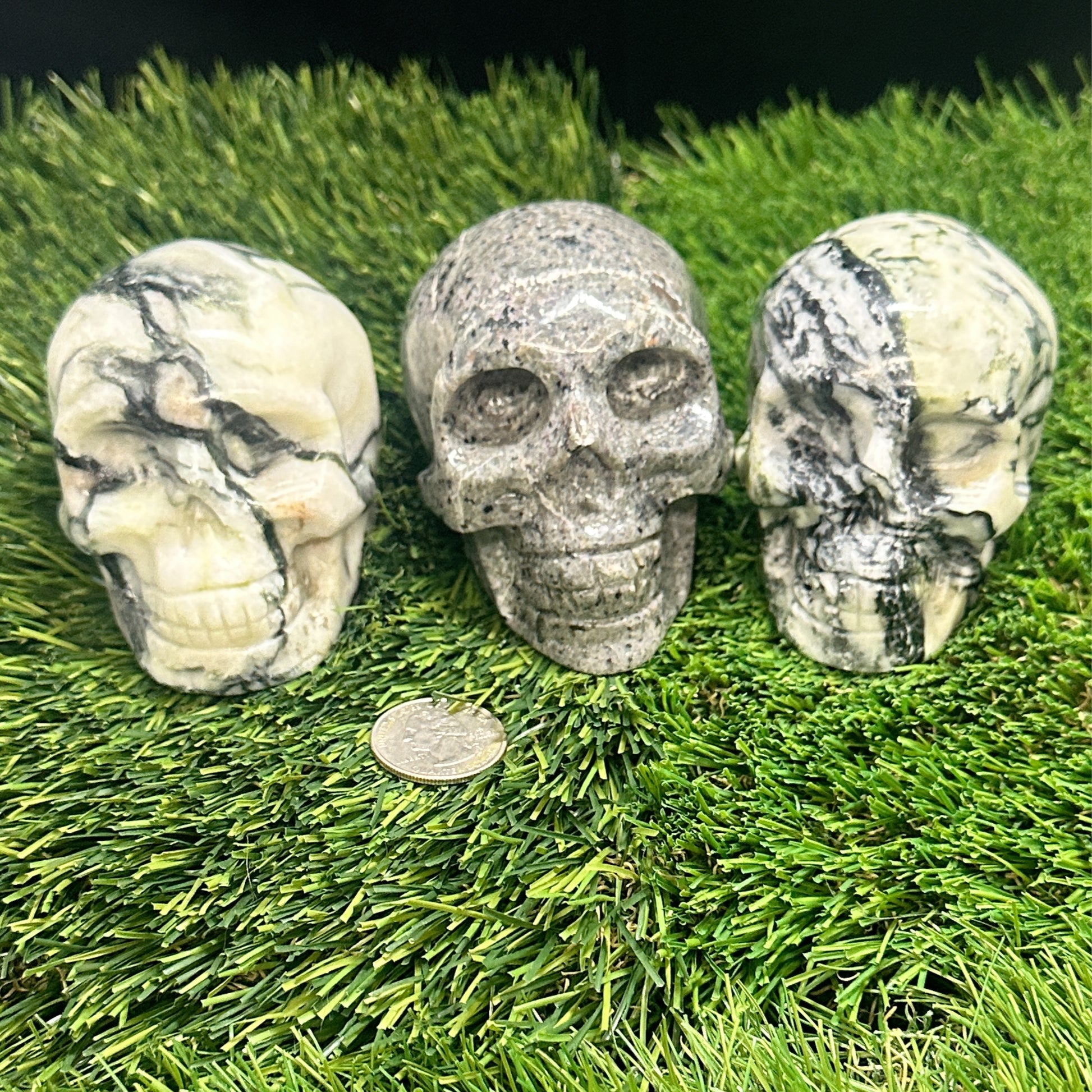 Yooperlite & Serpentine Skulls