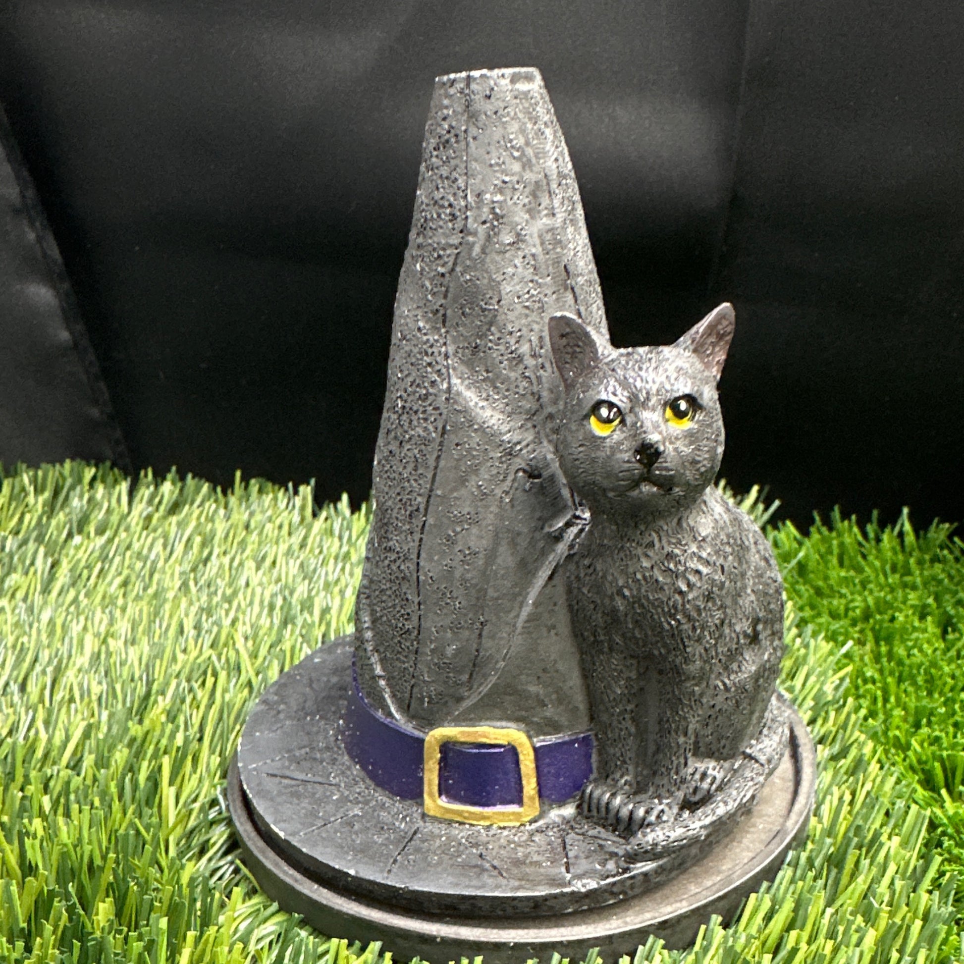 Witch's Hat w/cat Incense Burner