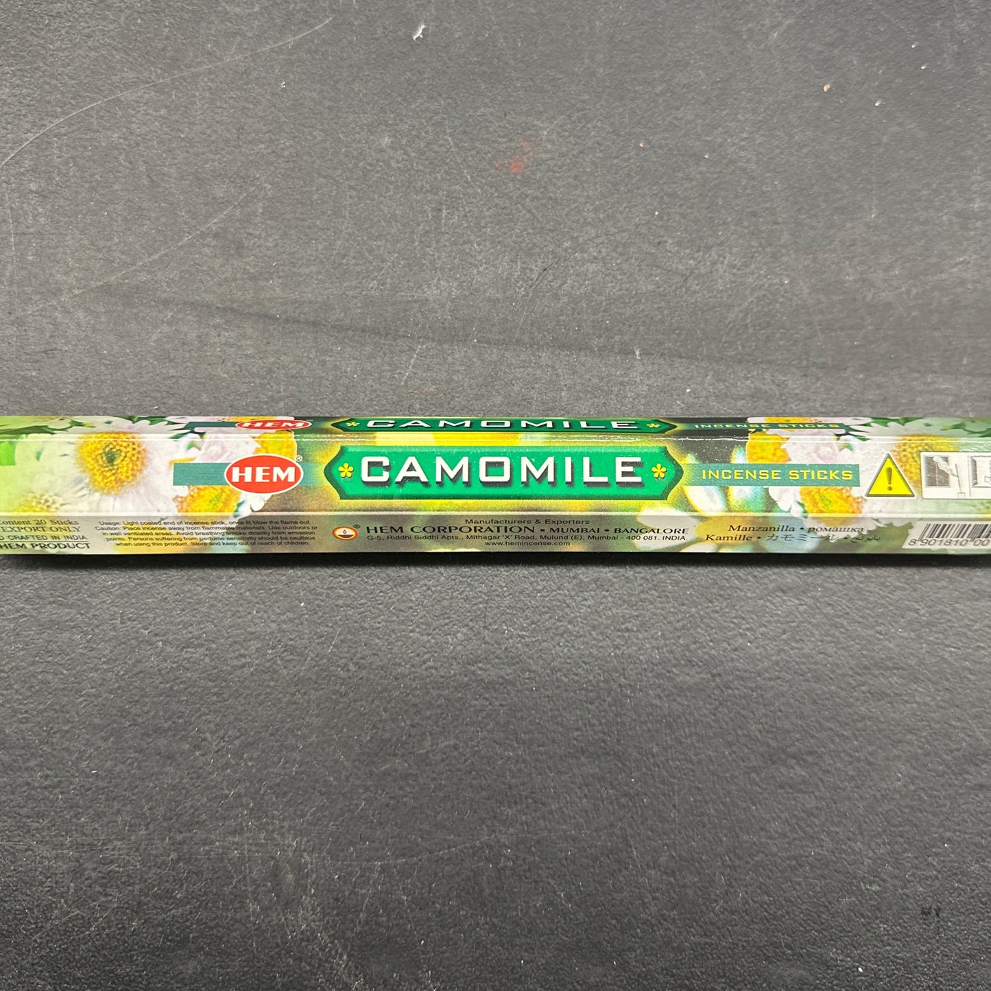 HEM Incense Sticks 20 per box for Chamomile (Manzanilla)