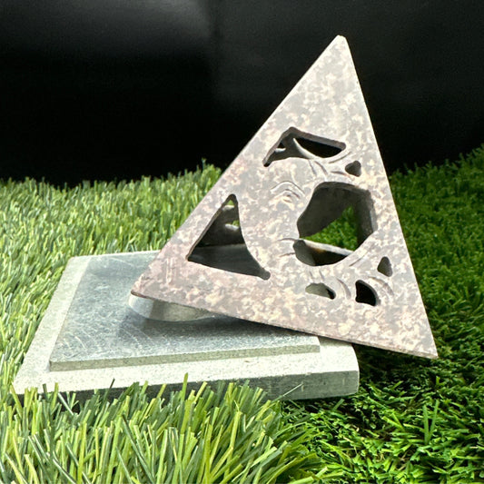 Soapstone sun and moon cone burner