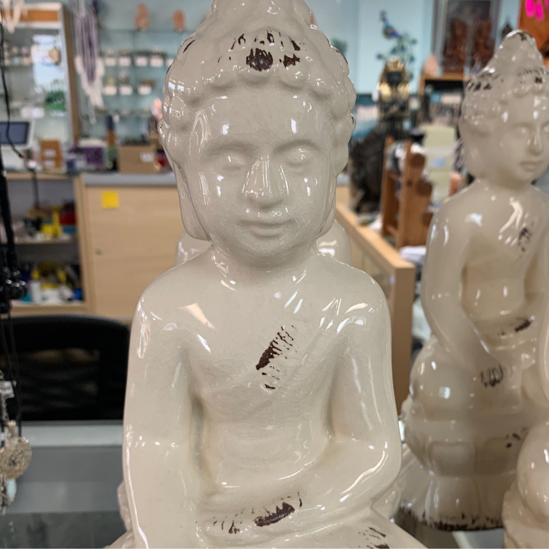 Ceramic Buddha Ecru