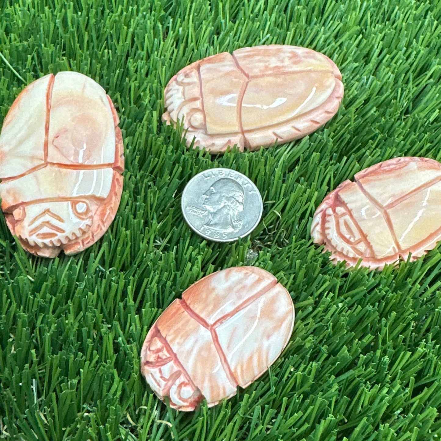 Strawberry Calcite Scarabs