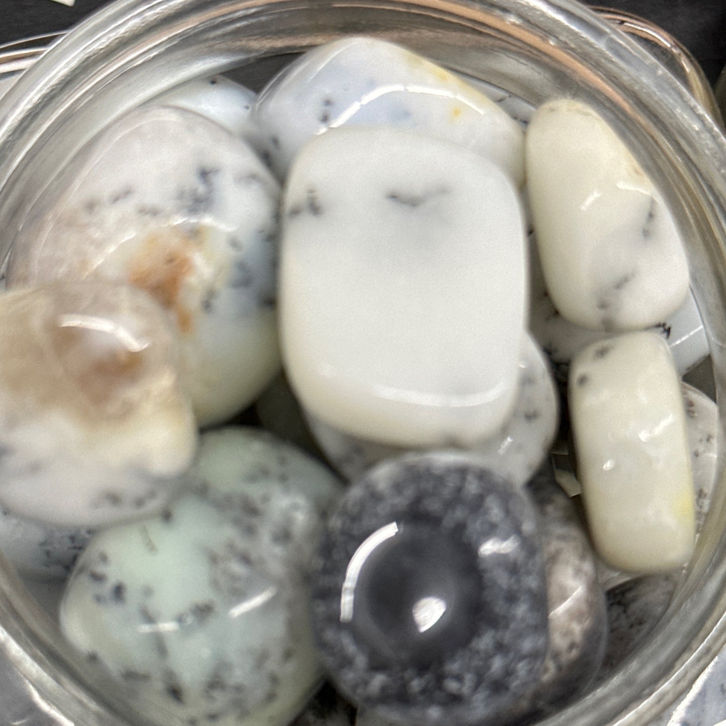 Dendritic agate tumbled