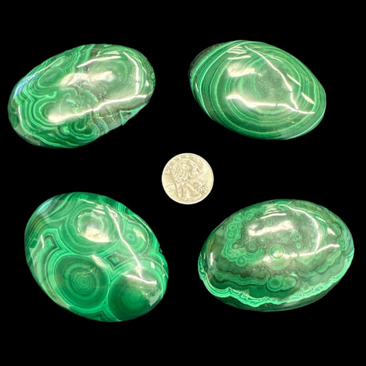 Malachite Palm Stones