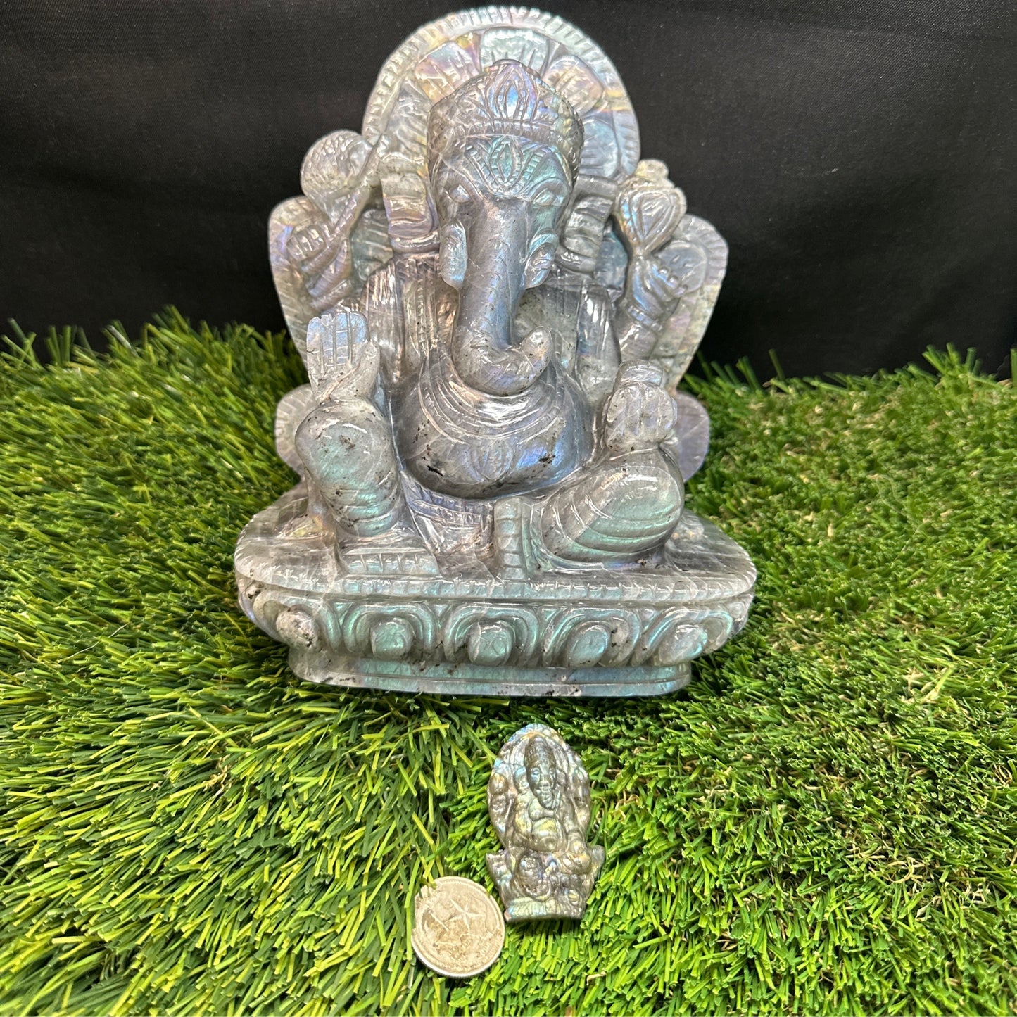 Ganesh Labradorite Carving