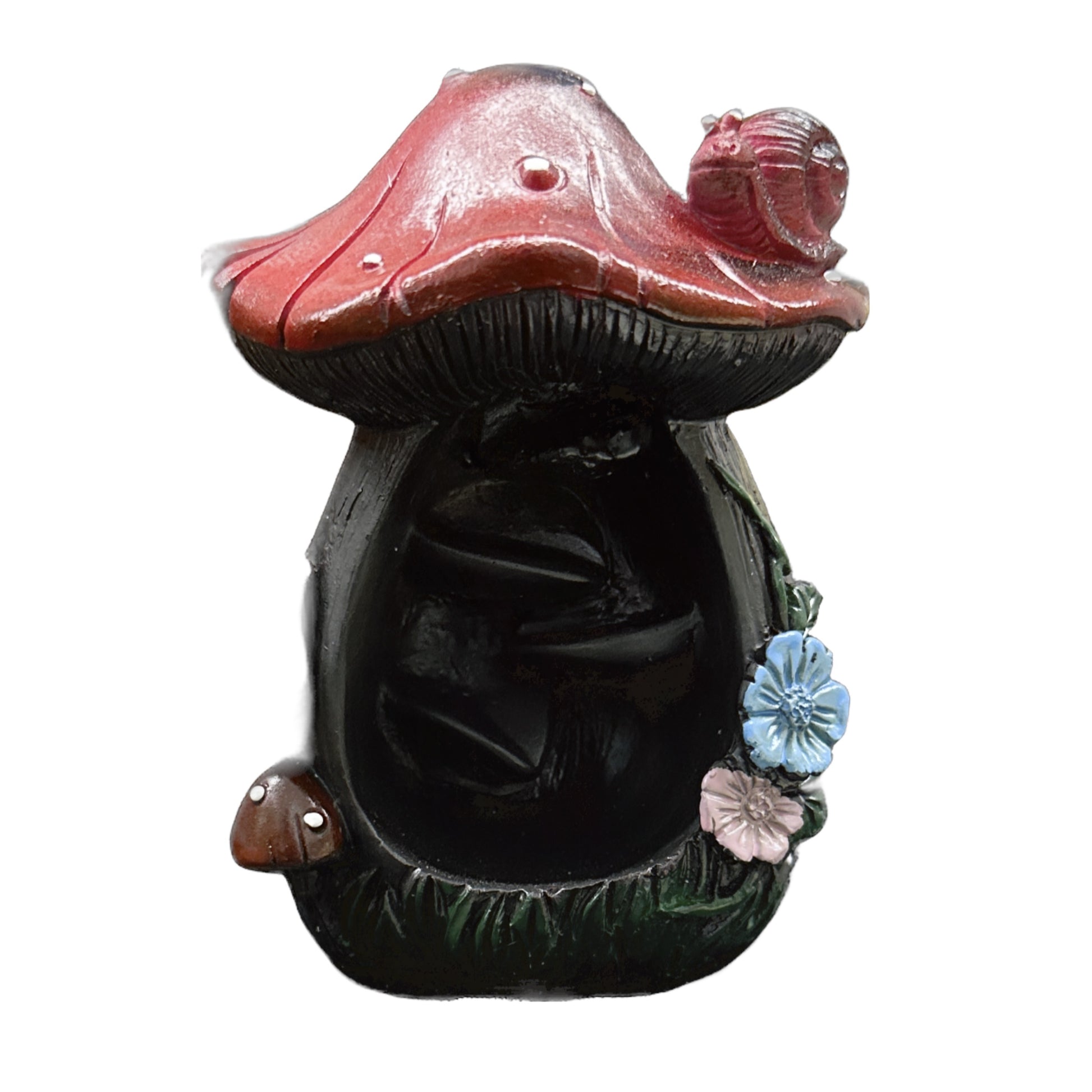 Mushroom backflow burner