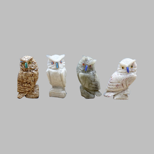 Assorted gemstone owl small