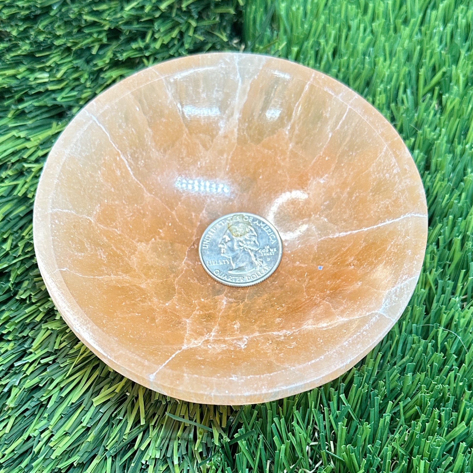 Selenite bowl orange