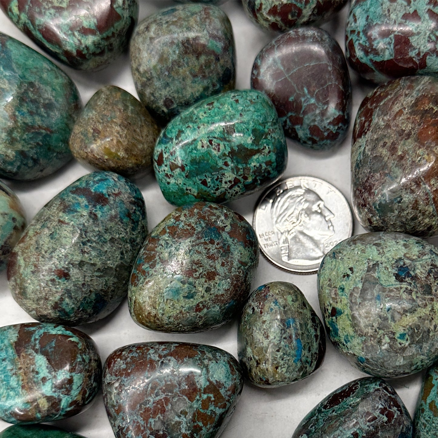 Cuprite Malachite Chrysocolla Tumbled