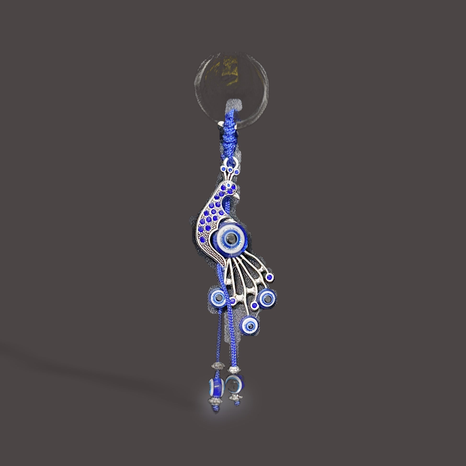 Evil Eye Keychain Peacock w/ Gems