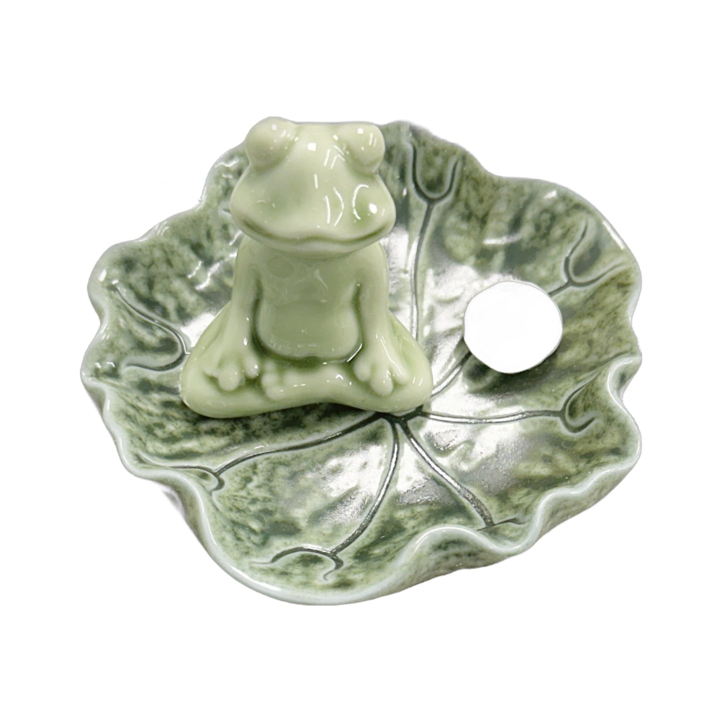 Ceramic Meditating Frog Incense Holder