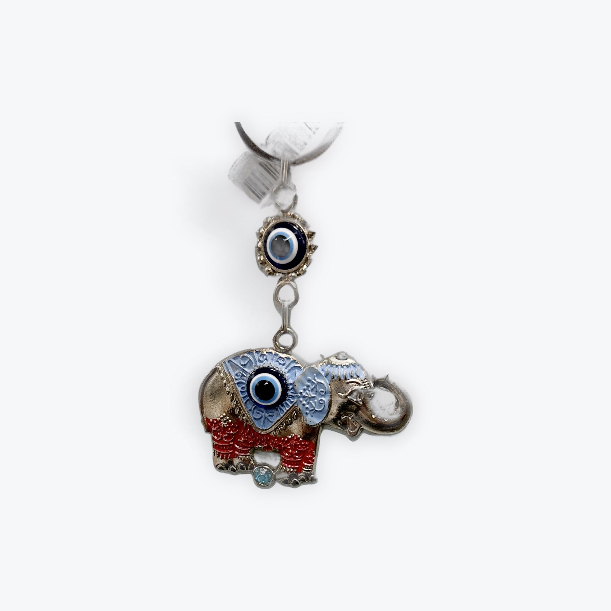 Metal Elephant Evil Eye Keychain 3.5”