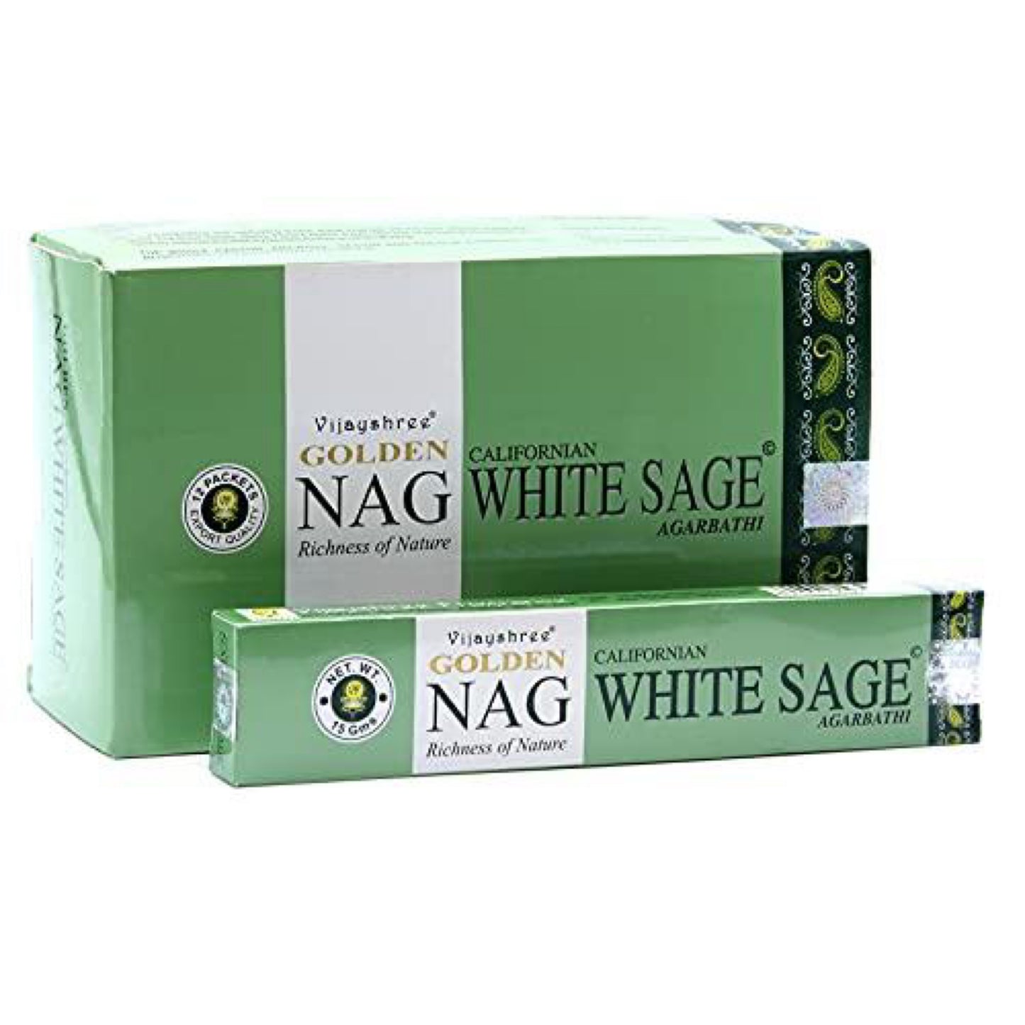 Golden Nag Californian White Sage Agarbathi Incense Sticks 15g Single Packet