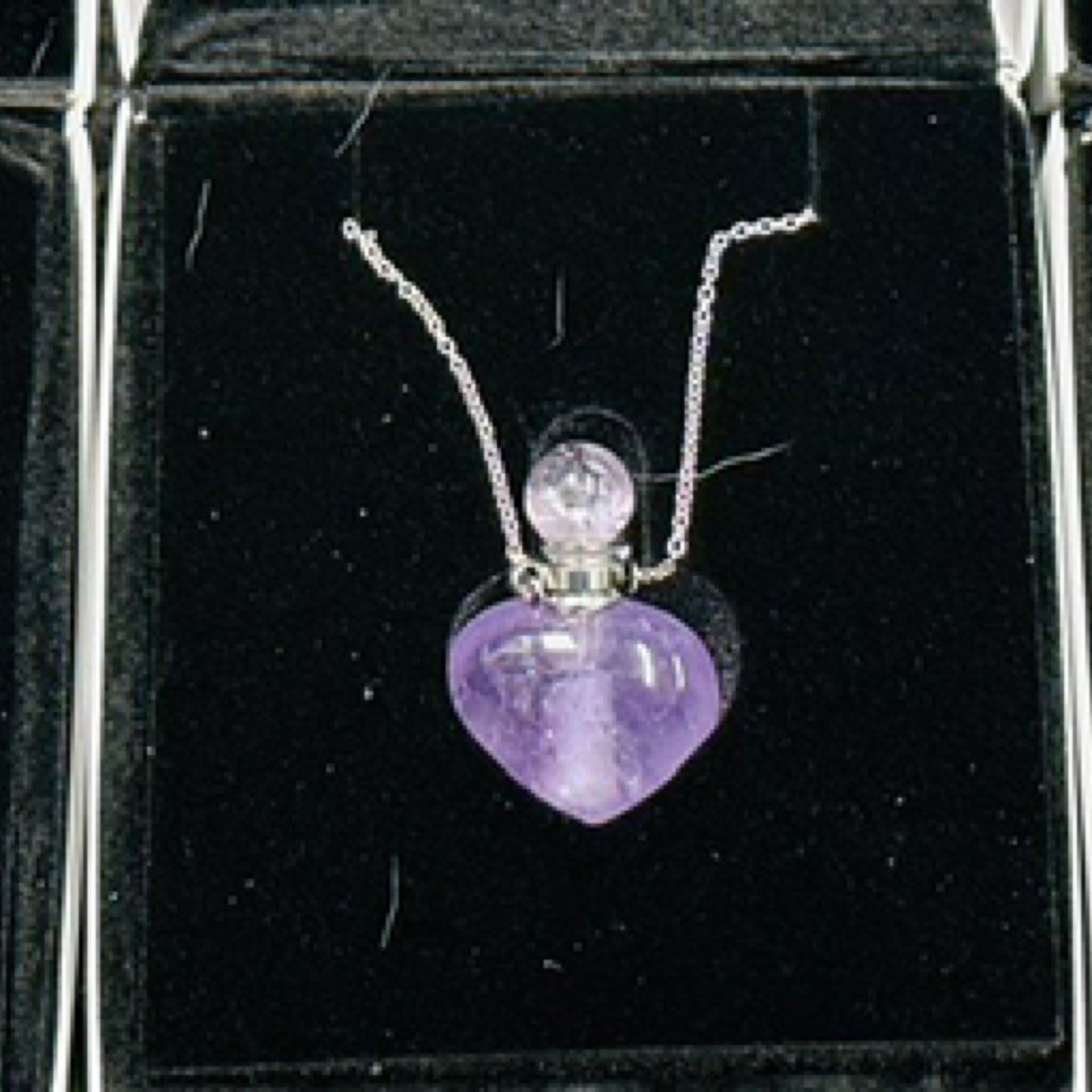 Crystal Aromatherapy Heart Pendant